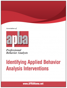 APBA White Paper on Identifying ABA Interventions